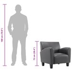 vidaXL Chaise gris similicuir