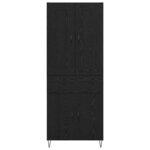 vidaXL Haut Armoire Chêne noir 69 5 x 34 x 180 cm Bois d'ingénierie