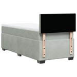 vidaXL Sommier à lattes de lit et matelas Gris clair 80x200 cm Velours