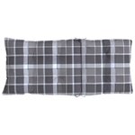 vidaXL Coussins de chaise à dossier haut lot de 4 motif carreaux gris