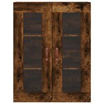 vidaXL Armoires murales 2 Pièces chêne fumé bois d'ingénierie