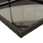 vidaXL Ensemble à manger de jardin coussins 5Pièces Noir Résine tressée