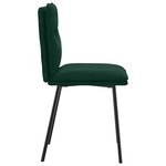 vidaXL Chaises à manger lot de 2 Vert foncé Velours