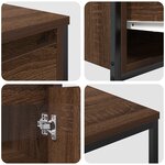 Ensemble de meubles de salle de bain 2 pièces en chêne brun en bois d'ingénierie