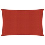 vidaXL Voile d'ombrage 160 g/m² Rouge 3 5x4 5 m PEHD