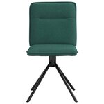 vidaXL Chaises à manger lot de 2 vert foncé tissu