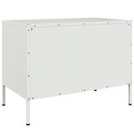 vidaXL Meubles TV 2 Pièces blanc 68x39x50 5 cm acier