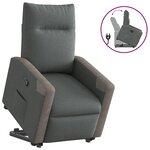 vidaXL Fauteuil inclinable Gris foncé Tissu