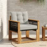 vidaXL Sofa de milieu extérieur Bois d'Acacia Massif Naturel
