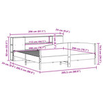 vidaXL Lit bibliothèque sans matelas blanc 200x200 cm bois pin massif