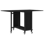 vidaXL Table à manger pliante avec roulettes 130 x 80 x 76 5 cm