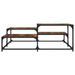 vidaXL Table basse chêne fumé 107x107x40 cm bois d'ingénierie