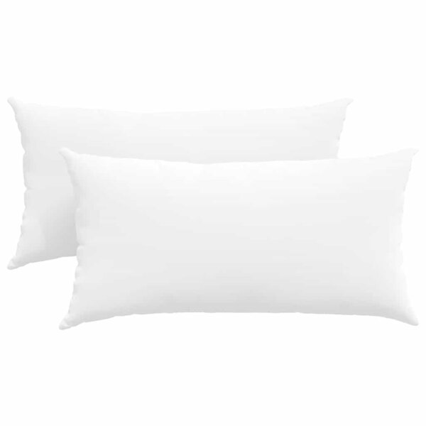 vidaXL Coussins de canapé 2 Pièces Blanc 80 x 40 cm tissu