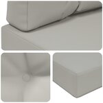 vidaXL Coussin de canapé d'extérieur 3 Pièces Gris Polyester