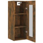 vidaXL Armoire murale suspendue Chêne fumé 34 5x34x90 cm