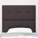 vidaXL Tête de lit LED Marron foncé 100 cm Tissu