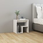 vidaXL Table de chevet blanc brillant 40x30x40 cm bois d'ingénierie