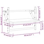 vidaXL Étagères murales avec barres 2 Pièces chêne fumé 40x25x30 cm