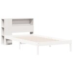 vidaXL Tête de lit avec rangement blanc 90 cm bois massif de pin