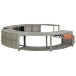 vidaXL Cadre de bain à remous résine tressée