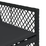 vidaXL Ensemble à manger de jardin 15 Pièces coussins noir résine tressée