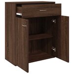 vidaXL Buffet Chêne marron 60x30x75 cm Bois d'ingénierie