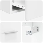 vidaXL Vanité de lavabo mural Blanc 49 5 x 41 x 64 5 cm