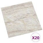 vidaXL Dalles de plancher autoadhésives 20 Pièces PVC 1 86 m² beige