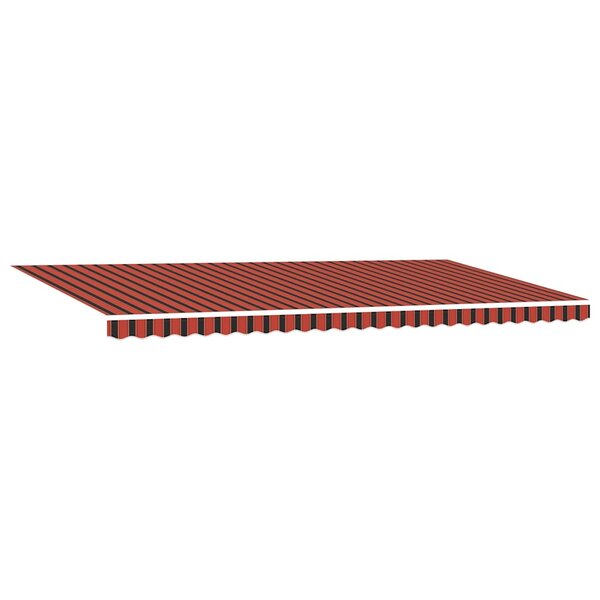 vidaXL Auvent Rétractable orange et marron 600 × 350 cm tissu