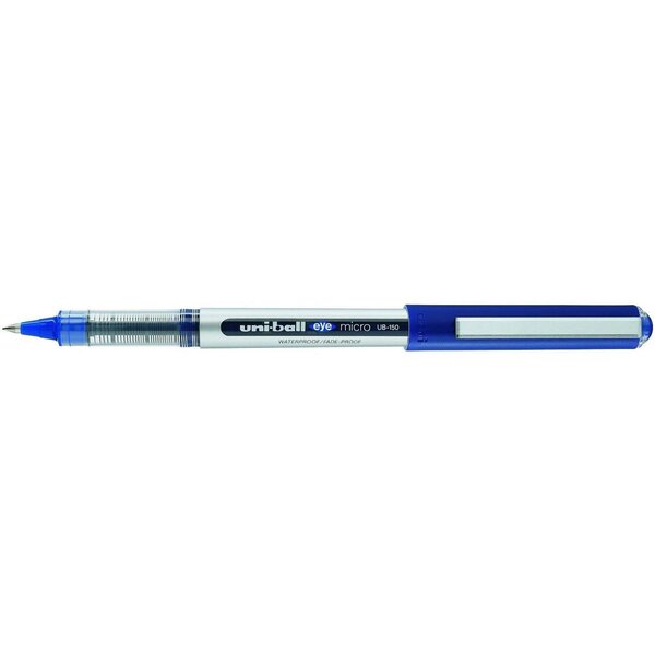 Roller encre liquide EYE UB150 Pointe Fine 0 5mm Bleu x 12 UNI-BALL