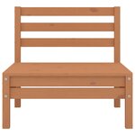 vidaXL Canapé central de jardin marron miel bois de pin massif