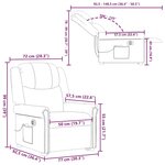 vidaXL Fauteuil inclinable massage électrique noir brillant similicuir