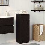 vidaXL Cabinet de salle de bain avec tiroir Chêne noir 32 x 34 x 90 cm