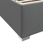 vidaXL Cadre de lit avec matelas Gris foncé 90 x 200 cm tissu