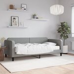 vidaXL Lit de jour avec matelas gris clair 90x190 cm tissu
