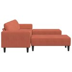 vidaXL Canapé Rouge orange 250 x 188 x 76 cm Tissu en velours côtelé