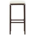vidaXL Ensemble de bar de jardin 7 Pièces marron bois massif acacia rotin