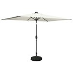 vidaXL Parasol de jardin avec lumières LED et base 200 x 300 cm
