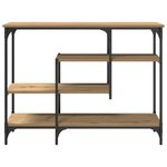 vidaXL Table Console avec étagère chêne artisanal 100 x 35 x 75 cm