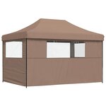 vidaXL Tente de fête Marron 279 x 410 x 315 cm Tissu Oxford