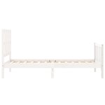 vidaXL Cadre de lit sans matelas blanc 90x190 cm bois de pin massif