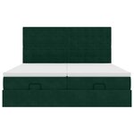 vidaXL Cadre de lit ottoman avec matelas vert foncé 200x200 cm velours