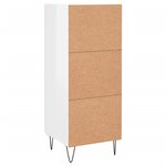 vidaXL Buffet Blanc brillant 34 5x34x90 cm Bois d'ingénierie