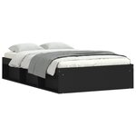 vidaXL Cadre de lit noir 120x190 cm petit double