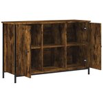 vidaXL Meuble TV chêne fumé 100x35x65 cm bois d'ingénierie