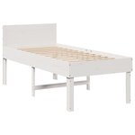 vidaXL Cadre de lit sans matelas blanc 90x190 cm bois de pin massif