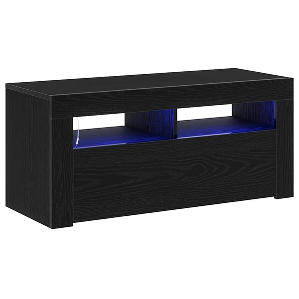 vidaXL Meuble TV Chêne noir 90 x 35 x 40 cm Bois d'ingénierie
