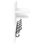 vidaXL Porte-manteau mural Blanc 90 x 15 x 36 cm Bois d'ingénierie