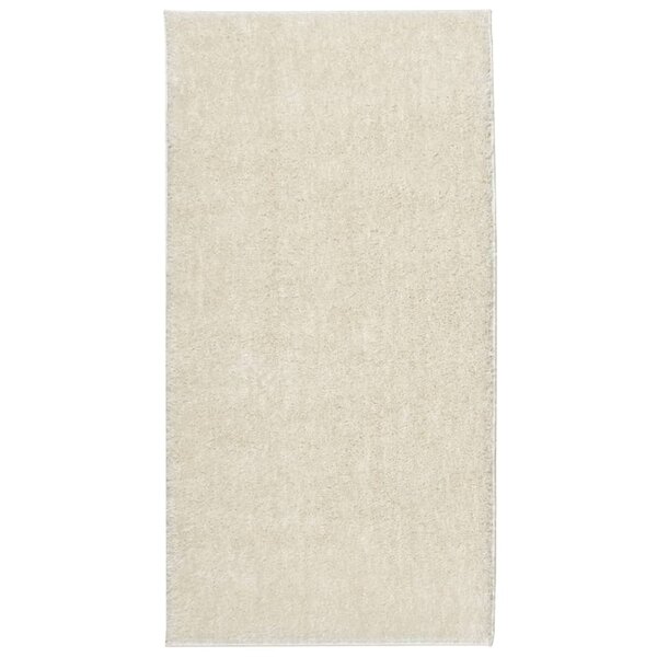 vidaXL Tapis ISTAN à poils longs aspect brillant crème 80x150 cm