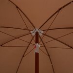 vidaXL Parasol avec mât en acier 240 cm Taupe